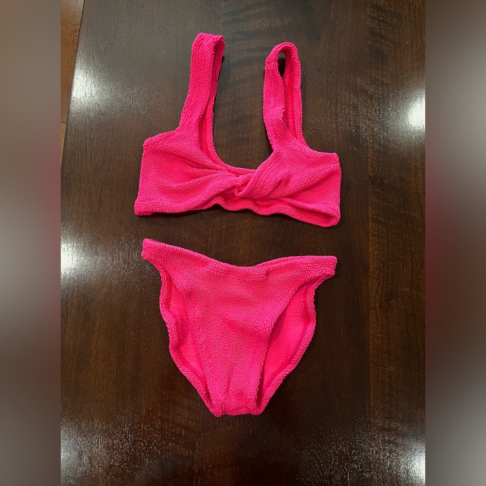 Vibrant Pink Textured Bikini Set